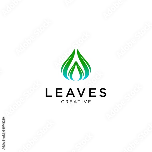 natural leaves / leaf abstract logo design inspiration © Brayan Jaya