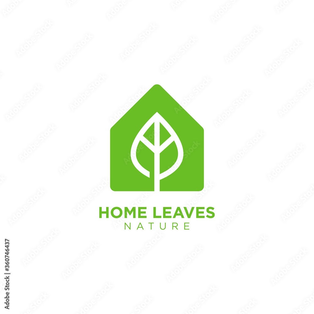 home eco nature simple logo template home eco nature simple logo template