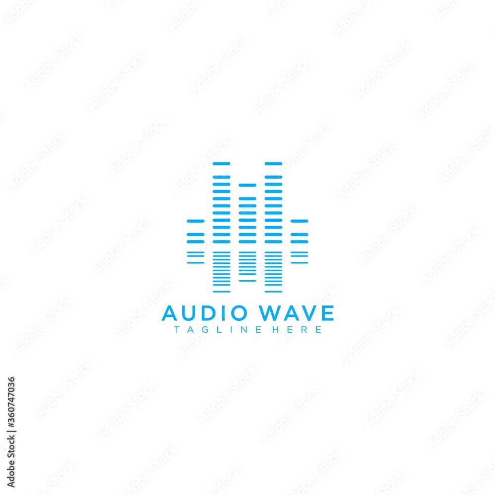 audio wave multimedia logo for sound / equalizer / company logo template audio wave multimedia logo for sound / equalizer / company logo template