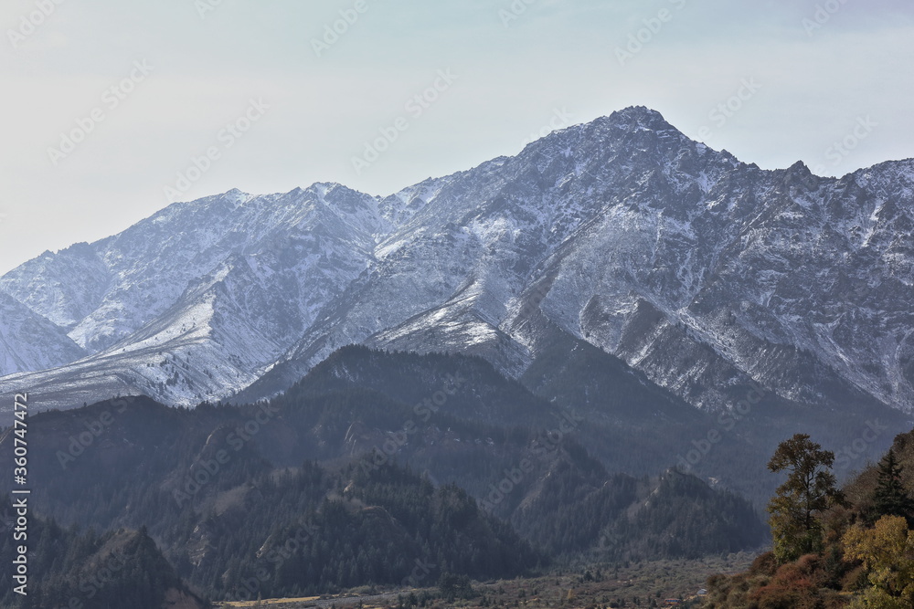 Snowy Qilian Mountains-Mati Si Scenic Area. Horse Hoof Temple-Zhangye-Gansu-China-0956