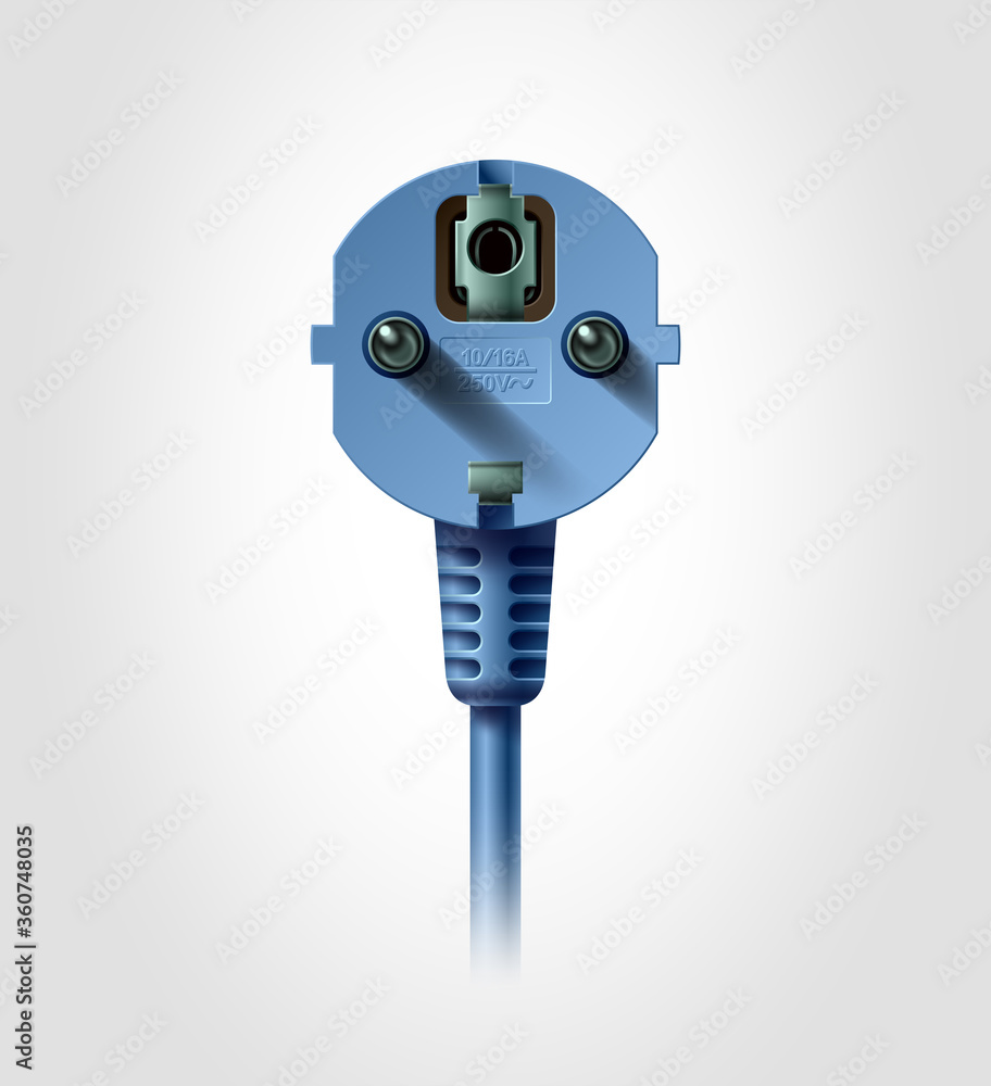 Electrical plug, Vector realistic object Electrical plug, Vector realistic object