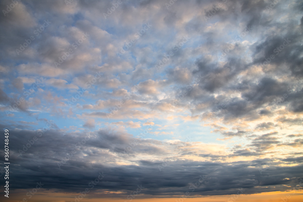 Stunning landscape image of Summer sunset colorful vbrant sky