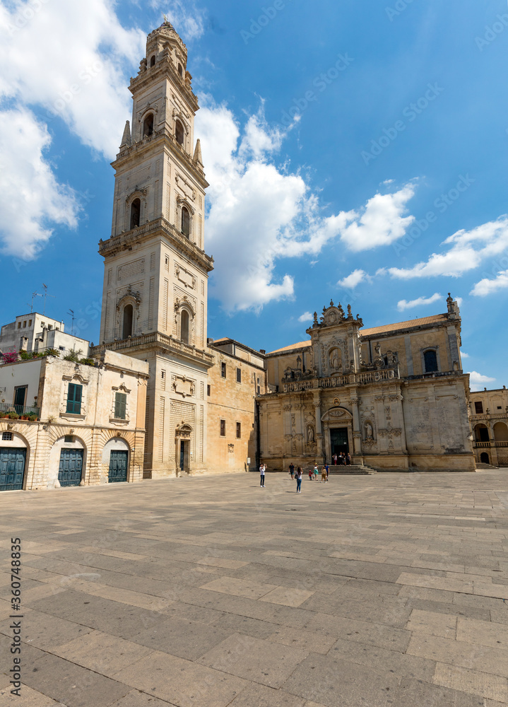 Cathedral of Lecce, masterpiece of baroque art in Puglia, Italy