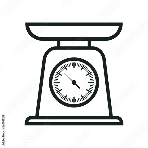 Domestic weigh scales icon.