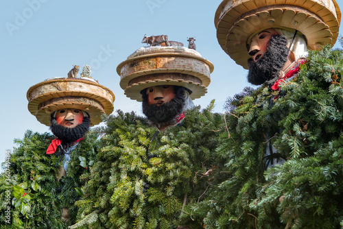 Fototapeta Silvesterchlausen or New Year’s Mummers Processions