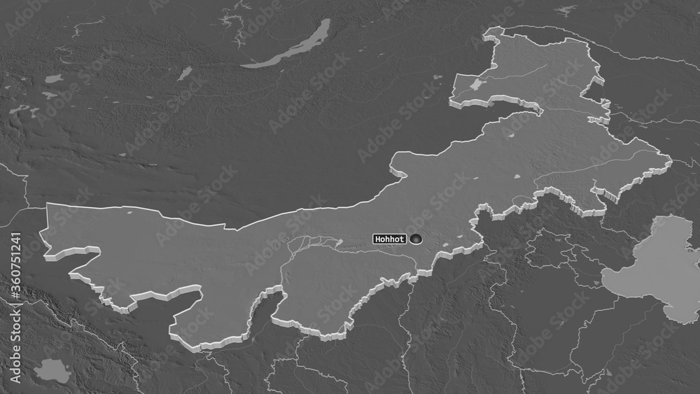 Nei Mongol, China - extruded with capital. Bilevel Nei Mongol, China - extruded with capital. Bilevel