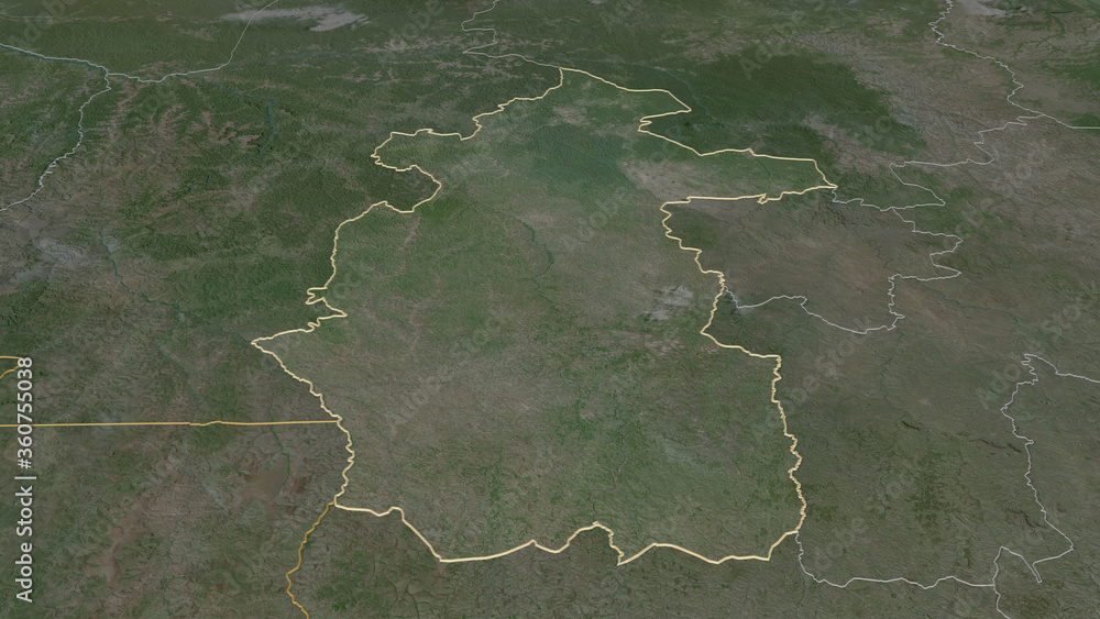 Kasaï-Central, Democratic Republic of the Congo - outlined. Satellite Kasaï-Central, Democratic Republic of the Congo - outlined. Satellite