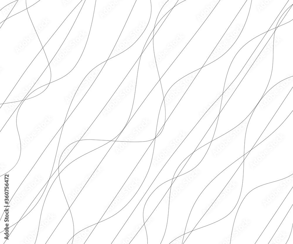 Fototapeta premium Line abstract seamless pattern with hand drawn lines. wavy striped vector illustration