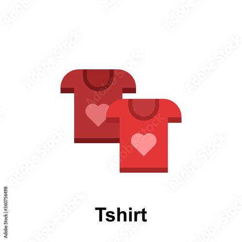 t-shirt, heart, friendship color icon. Element of friendship icon. Premium quality graphic design icon. Signs and symbols collection icon for websites, web design, mobile app