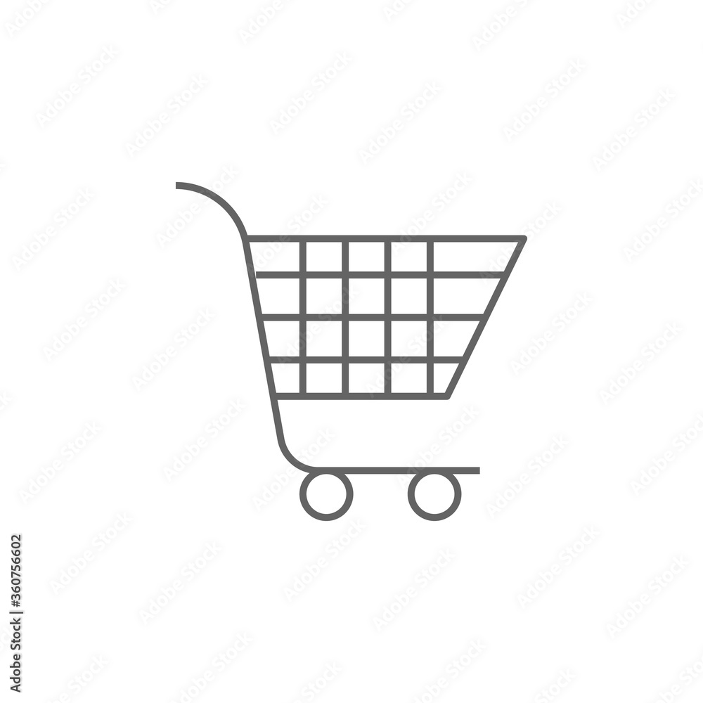 Shopping cart, ,all icon. Element of trade mall icon. Thin line icon for website design and development, app development. Premium icon