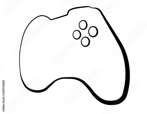 Game Controller vector icon based on a hybrid of xbox one and 360
