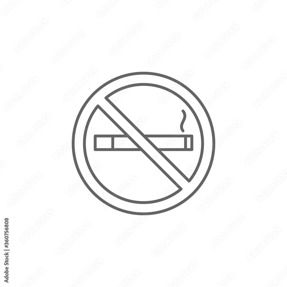 No smoking, sign, mall icon. Element of trade mall icon. Thin line icon for website design and development, app development. Premium icon No smoking, sign, mall icon. Element of trade mall icon. Thin line icon for website design and development, app development. Premium icon
