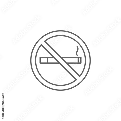 No smoking, sign, mall icon. Element of trade mall icon. Thin line icon for website design and development, app development. Premium icon