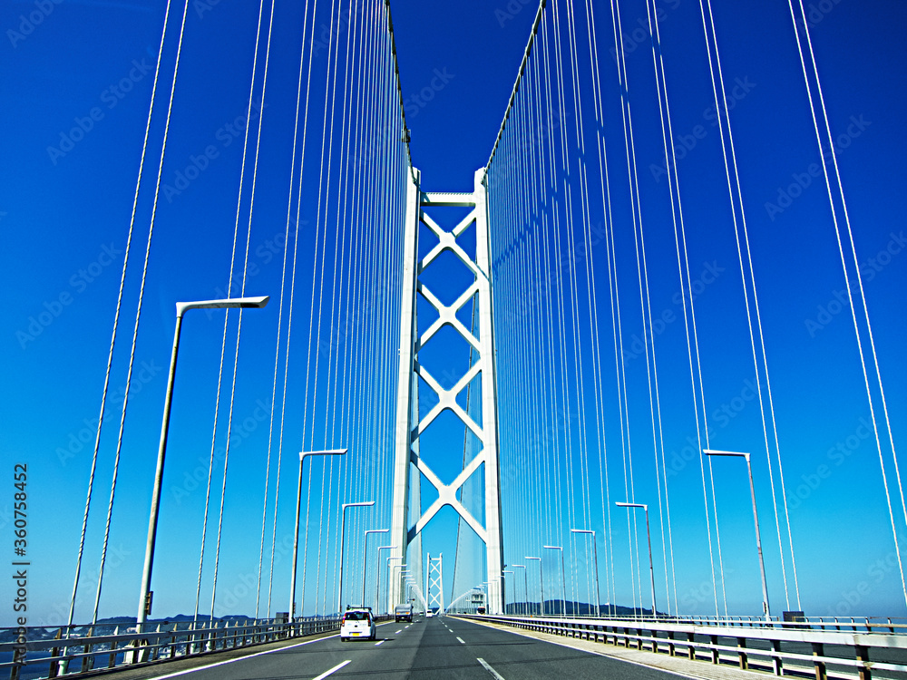 Fototapeta premium 明石海峡大橋・淡路島