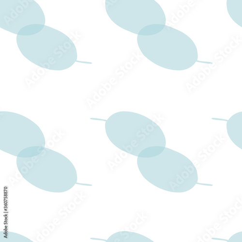 Modern minimalist leaf vector repeat pattern background