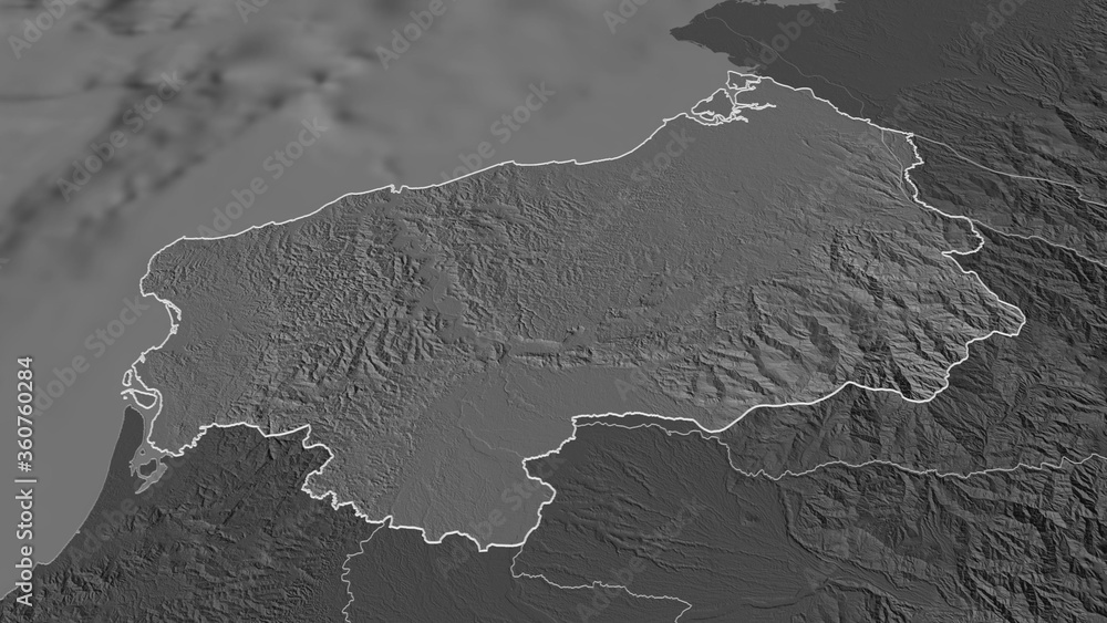 Esmeraldas, Ecuador - outlined. Bilevel Esmeraldas, Ecuador - outlined. Bilevel