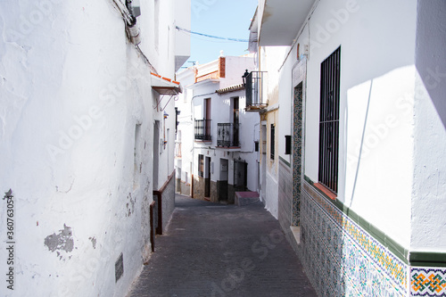 Streets of White village in spain