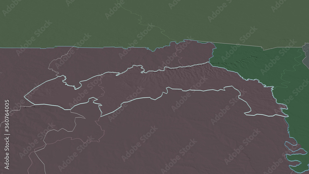 North East, Ghana - outlined. Administrative North East, Ghana - outlined. Administrative