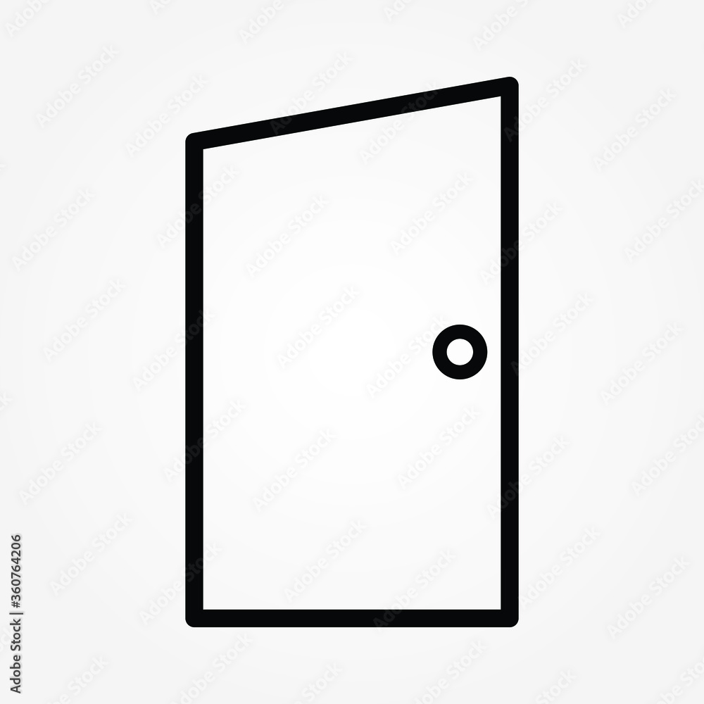 outline door icon vector illustration outline door icon vector illustration