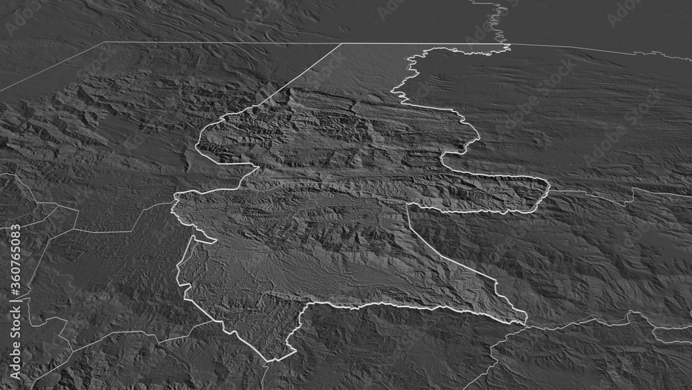 Quiché, Guatemala - outlined. Bilevel Quiché, Guatemala - outlined. Bilevel
