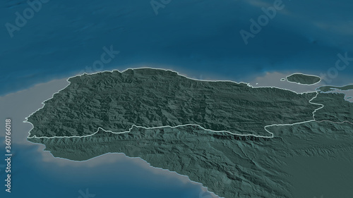 Grand'Anse, Haiti - outlined. Administrative photo