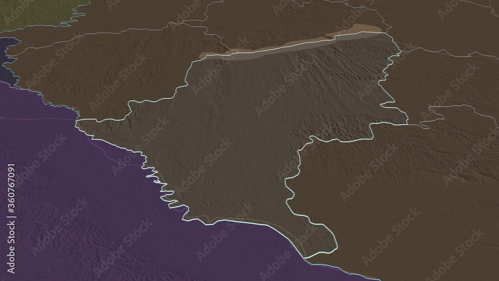 Somogy, Hungary - outlined. Administrative Somogy, Hungary - outlined. Administrative