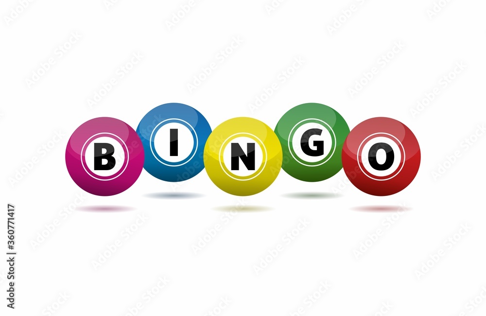 Bingo lottery balls and bingo cards concept vector illustration Bingo lottery balls and bingo cards concept vector illustration