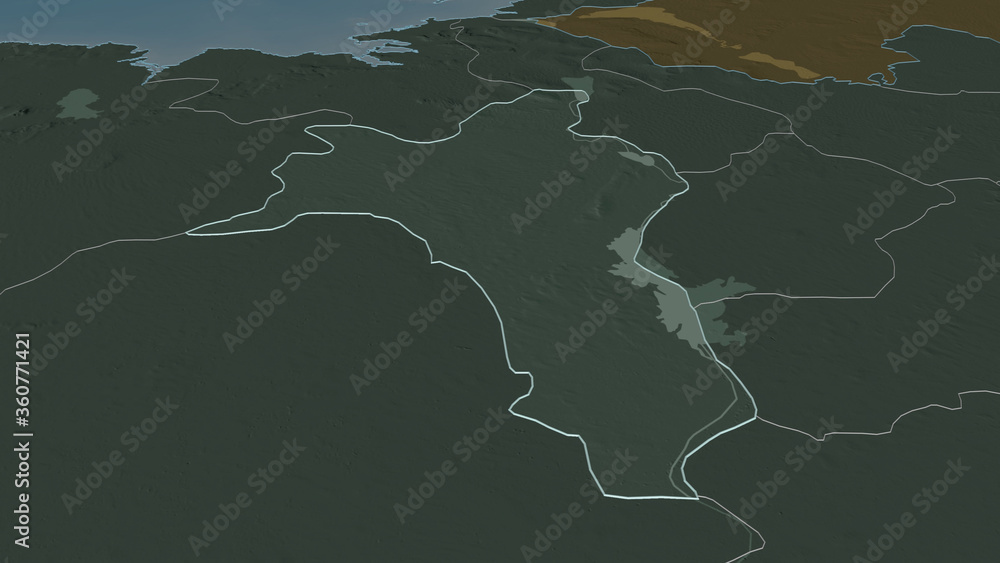 Roscommon, Ireland - outlined. Administrative Roscommon, Ireland - outlined. Administrative