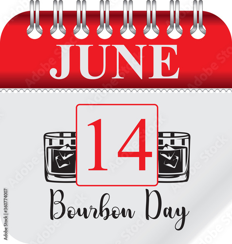 Calendar for june day Bourbon Day