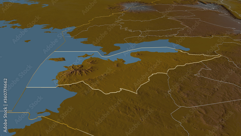 Homa Bay, Kenya - outlined. Relief Homa Bay, Kenya - outlined. Relief