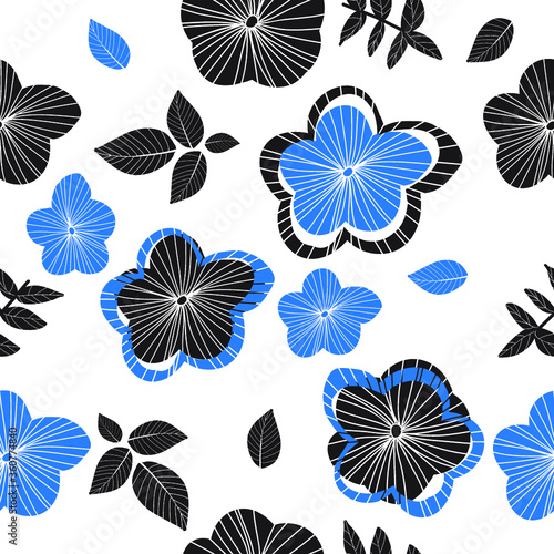 Seamless floral pattern for fabric