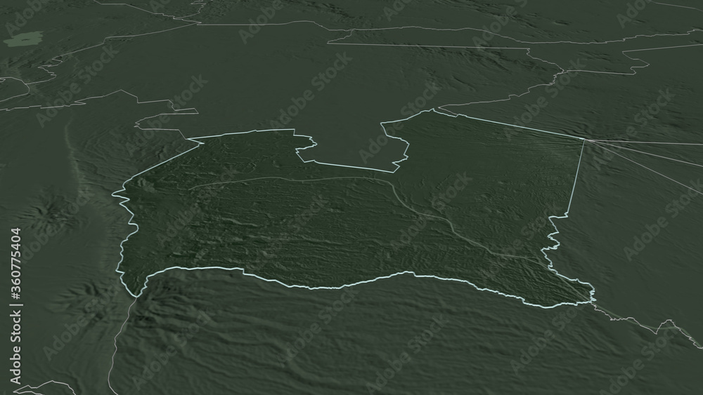 Nyeri, Kenya - outlined. Administrative Nyeri, Kenya - outlined. Administrative