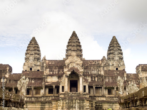 Angkor Wat from the East gate in Siem Reap  Cambodia  was inscribed on the UNESCO World Heritage List in 1992.