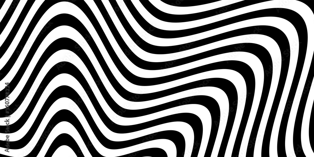 Abstract dark with white op art stripe line design background