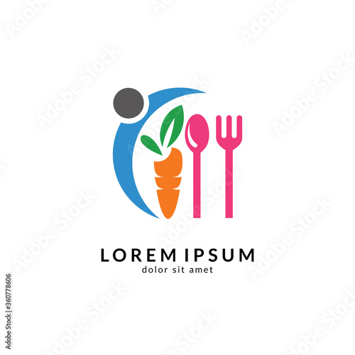 Kitchen, spoon and fork, dining restaurant, food and cafe logo vector. Culinary food symbol/icon design template