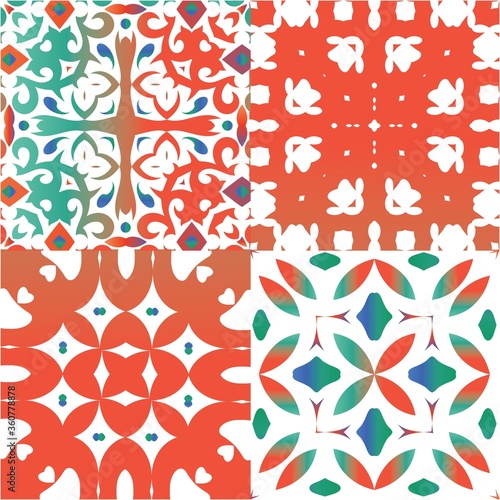 Antique talavera tiles patchworks.