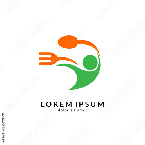 Kitchen, spoon and fork, dining restaurant, food and cafe logo vector. Culinary food symbol/icon design template