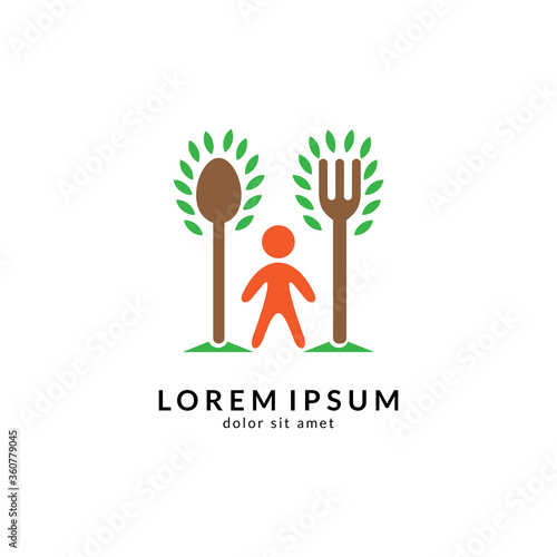 Kitchen, spoon and fork, dining restaurant, food and cafe logo vector. Culinary food symbol/icon design template