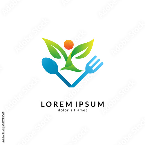 Kitchen, spoon and fork, dining restaurant, food and cafe logo vector. Culinary food symbol/icon design template