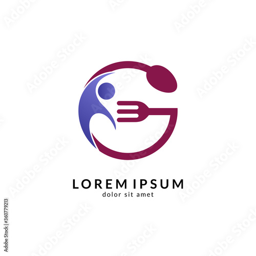Kitchen, spoon and fork, dining restaurant, food and cafe logo vector. Culinary food symbol/icon design template