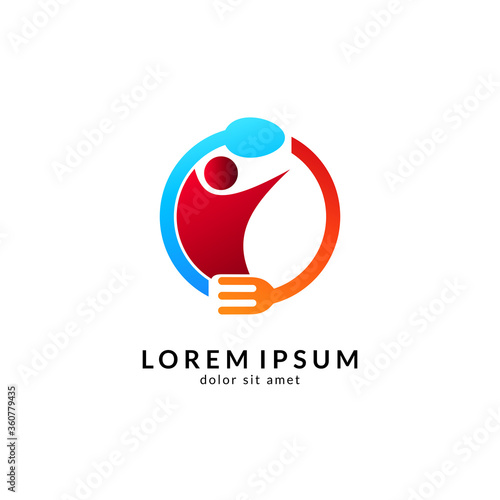 Kitchen, spoon and fork, dining restaurant, food and cafe logo vector. Culinary food symbol/icon design template
