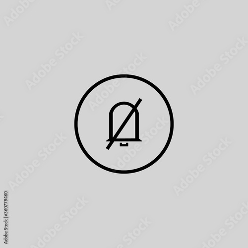 vector illustration of a silent icon