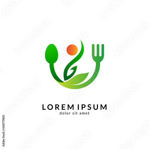Kitchen, spoon and fork, dining restaurant, food and cafe logo vector. Culinary food symbol/icon design template