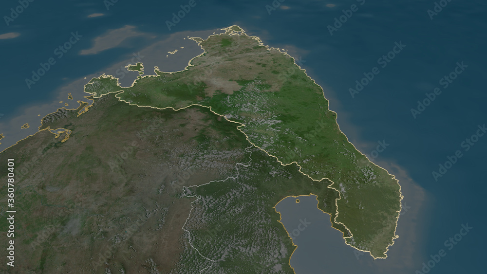 Antsiranana, Madagascar - outlined. Satellite Antsiranana, Madagascar - outlined. Satellite