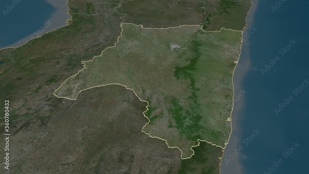 Fianarantsoa, Madagascar - outlined. Satellite Fianarantsoa, Madagascar - outlined. Satellite