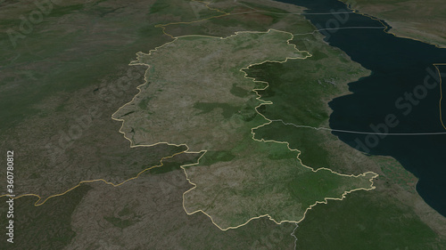 Mzimba, Malawi - outlined. Satellite