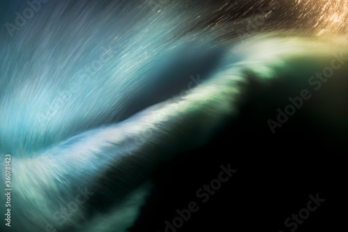 Long exposure photo of an underwater wave vortex, Sydney Australia
