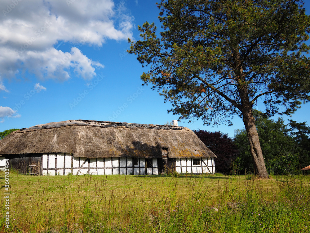 Fototapeta premium Traditional old style Danish country house Denmark
