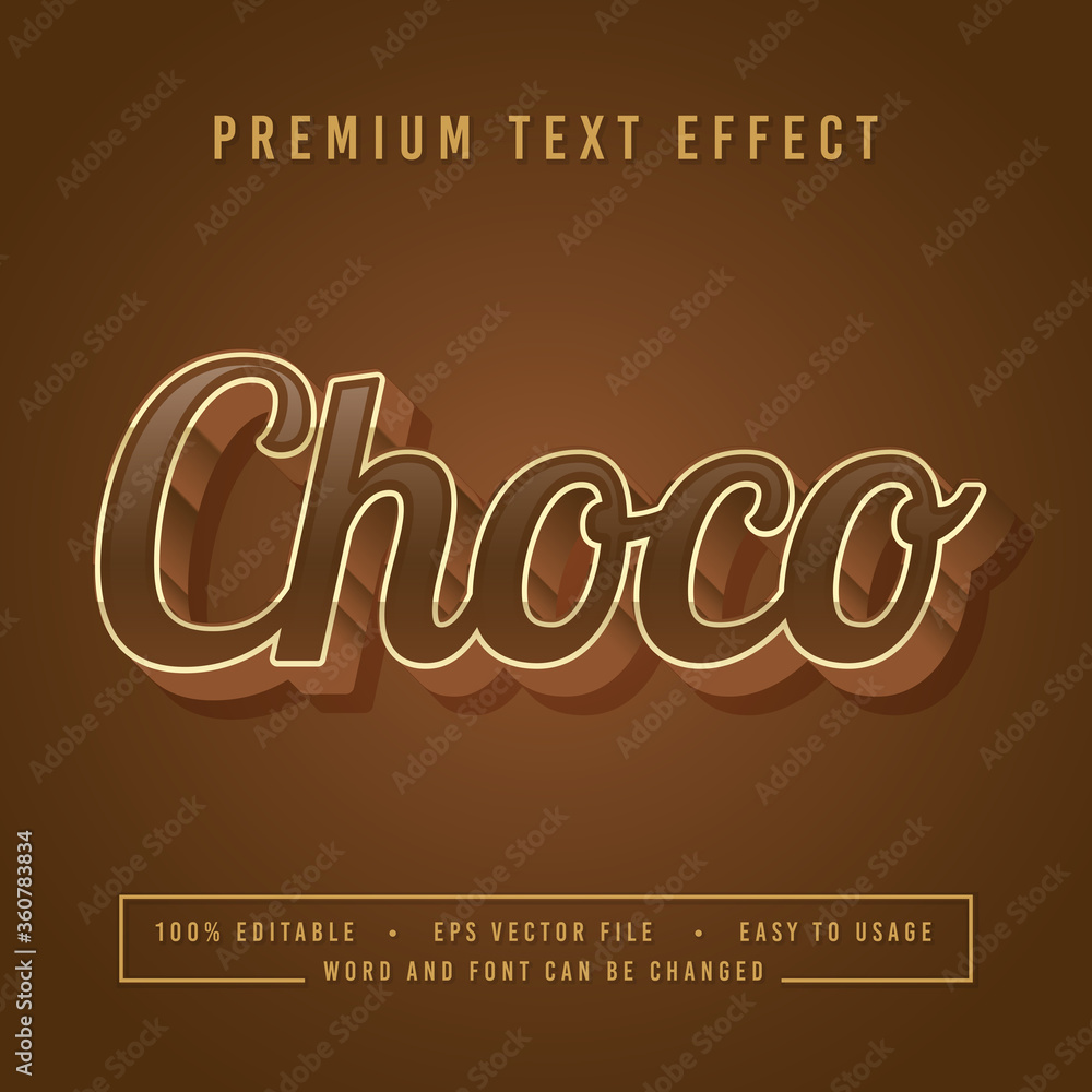decorative choco Font and Alphabet vector