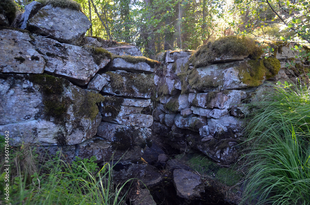 Ruins of an old mill covered with wood. Norway Ruins of an old mill covered with wood. Norway